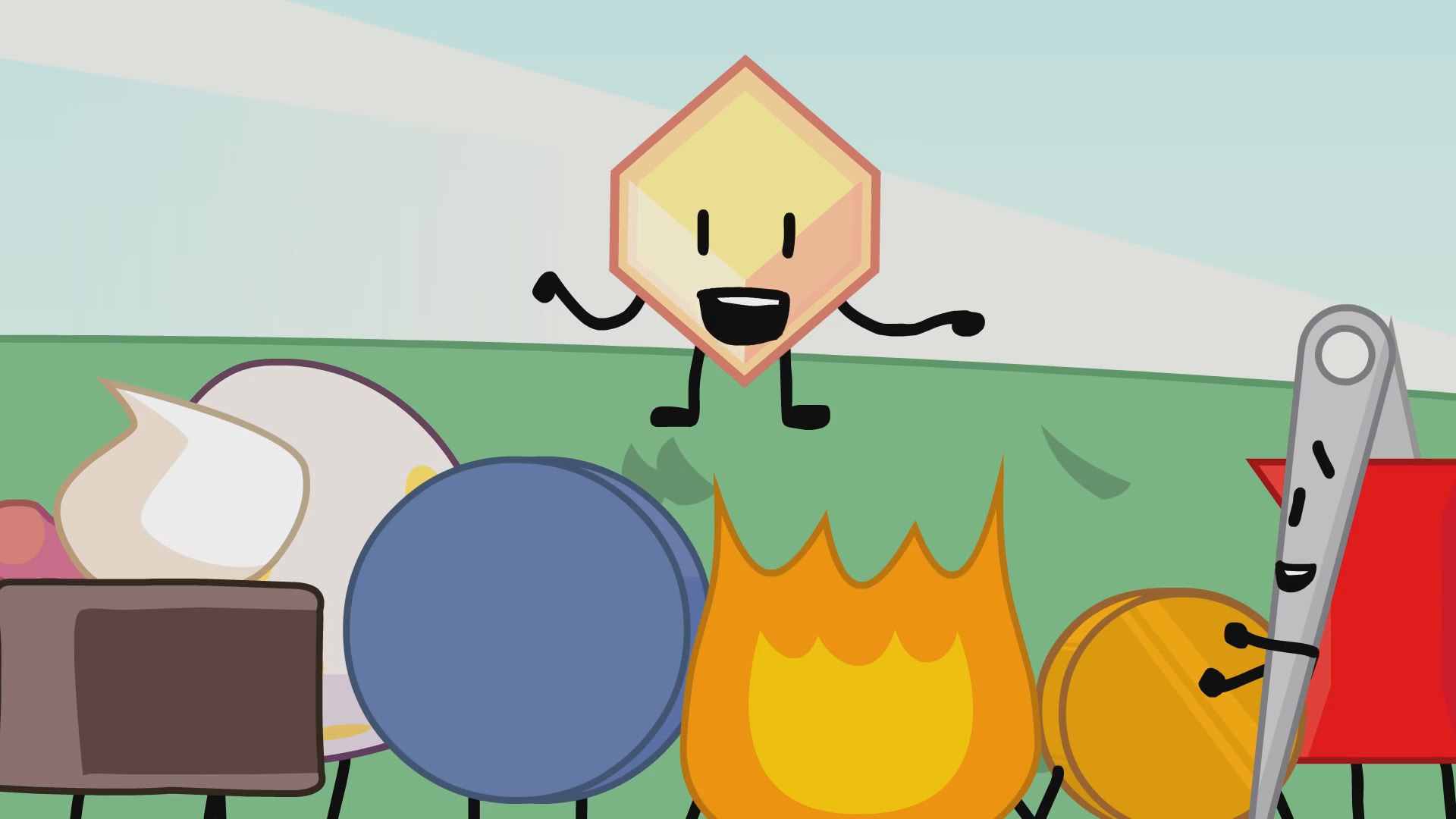 Snapping a background-worthy picture of BFDI and posting it here