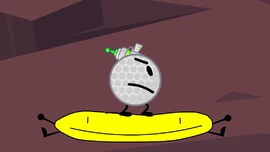 Golf Ball using  as a trampoline.