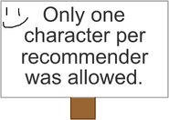 Rc One Recommended Character Per Recommender Sign