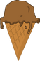 Chocolate Ice Cream Cone