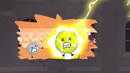 Tennis Ball get struck by Lighting