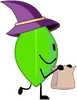 WitchLeafy.png (151 KB) Leafy wearing a witch's hat in "PUMPKIN 2.0 - BFDI Halloween Shorts"
