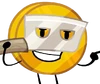 Coiny wearing a knife as glasses (BFDIA 8)