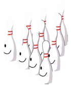 Ten Bowling Pins together