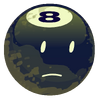 8 ball covered in sand (TPOT 15)