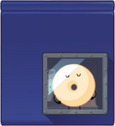 donut in a window