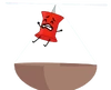 Pin stabbed onto a basket (BFB 1)