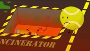 Pencil wails because he's in Fuckin' incinerator!