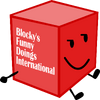 Blocky in the Blocky's Funny Doings International logo (BFDI 2-8)
