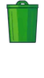 Green Trash Can