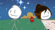 Evil Leafy can be seen for a split second.