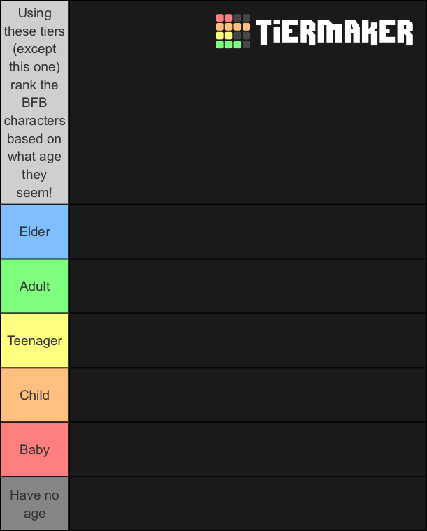 Create a Bfdi bfdia bfb tpot team Tier List - TierMaker