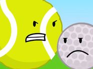 Tennis ball and Golfball