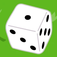 The die giving a one