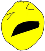 Yellow face frown eyes closed forcing 3 talk 2