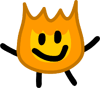 Firey Jr (Chef) (Formerly, sent to the Snowy Cabin in "I SAID CAREFUL!!!", later revived in "Alone")
