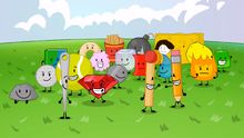 I made a scene from BFB 1O in the BFDI-IDFB style. Put a BFB+