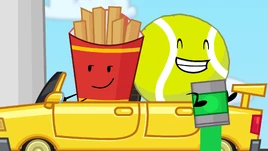 Fries and Tennis Ball in BFDIA 8