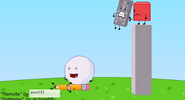 Pencil and Snowball arguing.