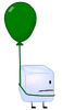 Ice Cube with a balloon tied around her (BFDI 11)