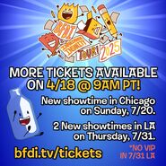"Due to high demand, we are adding additional dates in Chicago and Los Angeles! Sun 7/20 in Chicago, and Thurs 7/31 in Los Angeles. NO VIP will be added in LA, ONLY general admission. These new tickets will go on sale on 4/18 at 9am PST!" (1/2)