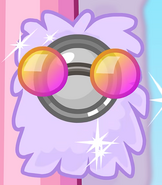 Puffball wearing the glasses.