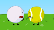 BFDI Snowball and Tennis Ball interacting to eachother.