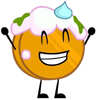 Coiny wearing frosting mixed with vomit