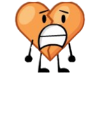 Shape of a heart and has a crack in it: Heartbreak