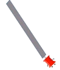 Pin with a wall stuck to her point (BFDI 2)