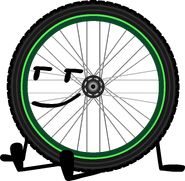 bicycle wheel; The B. F. 2.