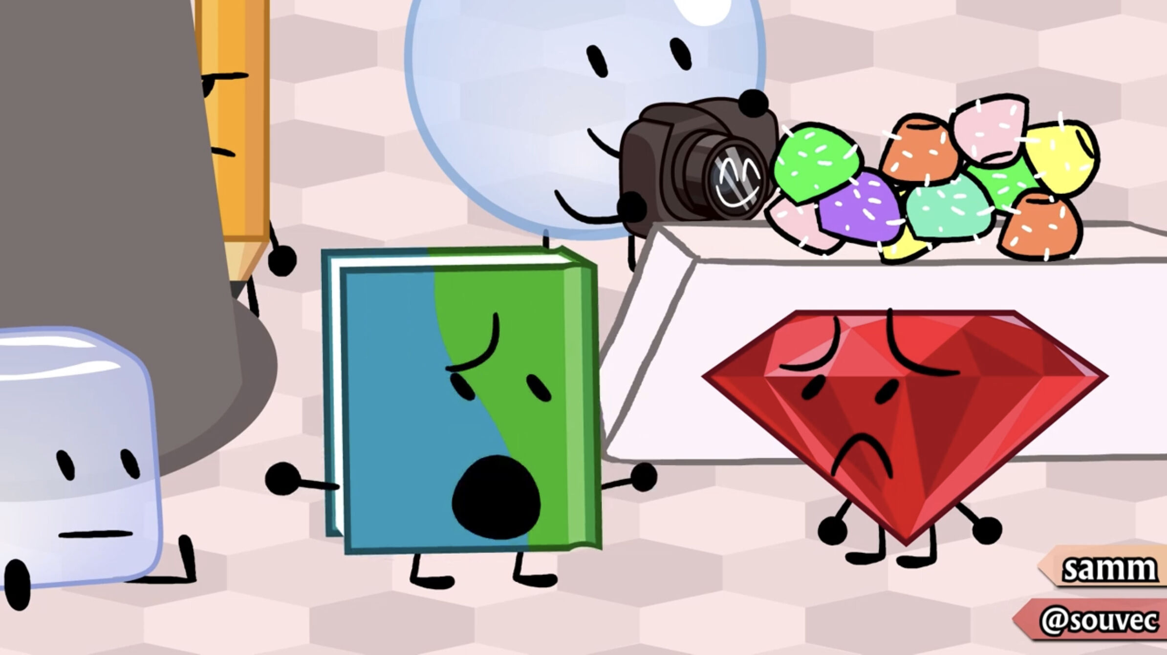 I made a scene from BFB 1O in the BFDI-IDFB style. Put a BFB+