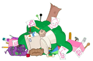 Ruby stuck in Dream Island But Ugly and Pin’s stuff.
