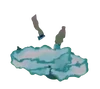 Frozen Coiny next to Frozen Nickel, creating a money portal (BFDIA 5e)