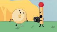 BFB: Match talking angry Frown holding camera Angry frown recording Donut "here's the footage"