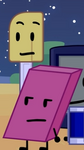 Rubber Spatula standing in a crowd after being dezombified.