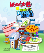 "The Grand Cake. Coming to your local Woody's in the near future!"