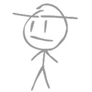 Stickman with Long Brows; Ggmations