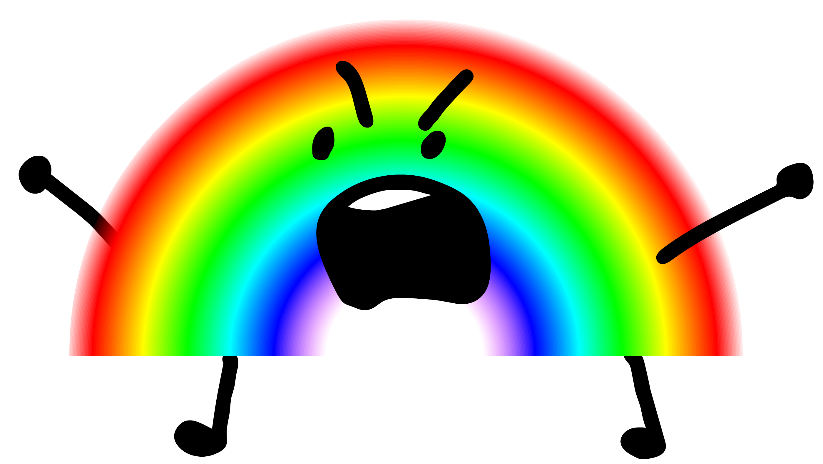 BFDI All Characters (Rainbow) - Bfb - Sticker