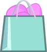 Shopping bag no logo with petals0001