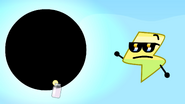 The drink gets sucked into Black Hole!