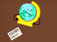 A globe of Earth as depicted in Don't Dig Straight Down