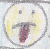 Stick tounge out yellow face