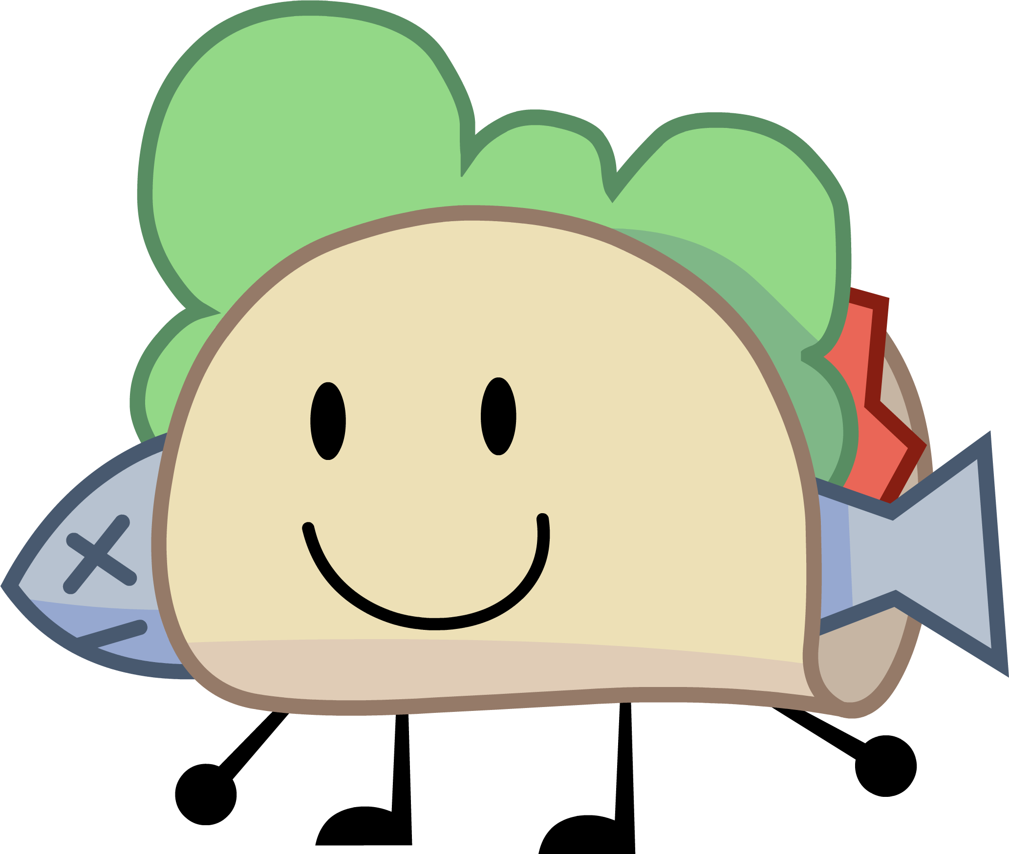 Battle For Dream Island Wiki - Bfdi Taco, HD Png Download - vhv