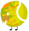 Tennis Ball covered with Rocky's vomit (BFDI 10)