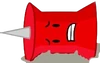 Pin without her limbs, glued on the ground (BFDIA 5c)