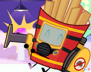Fries wearing the BFB.