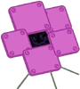 Robot Flower with a black screen and a face drawn by Marker (TPOT 13)