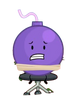 Purple Bomby tied up in a chair (BFDIA 15)