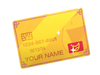 Yellow Face Silver Standard Gold Credit Card